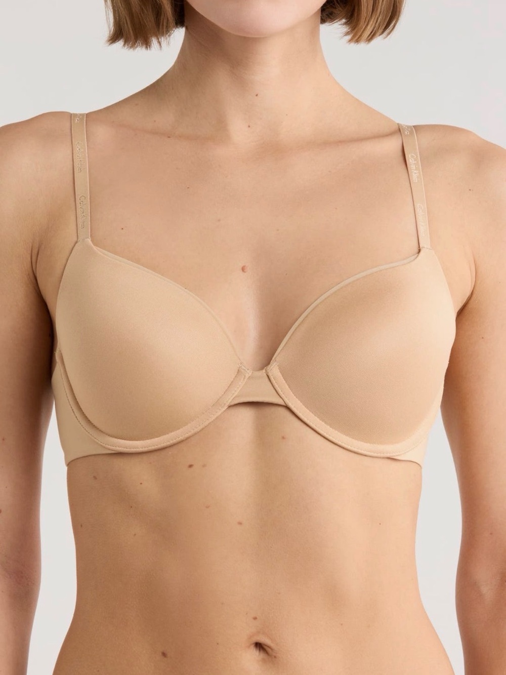 Calvin Klein Light Nude T-Shirt Bra - Smooth Molded Cups